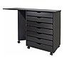 Adeptus Drop Leaf 7-Drawer Lateral File Cabinet, Mobile, Specialty, Matte Black, 21.4" (76180)~#|#~sp145011181_sc7