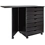 Adeptus Drop Leaf 7-Drawer Lateral File Cabinet, Mobile, Specialty, Matte Black, 21.4" (76180)~#|#~sp145011182_sc7