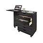 Adeptus Drop Leaf 7-Drawer Lateral File Cabinet, Mobile, Specialty, Matte Black, 21.4" (76180)~#|#~sp145011185_sc7