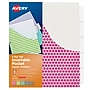 Avery® Big Tab™ Insertable Plastic Dividers with Pockets, 5-Tab Set, Assorted Designs, 6 Sets (AVE07708-6)~#|#~sp145092416_sc7