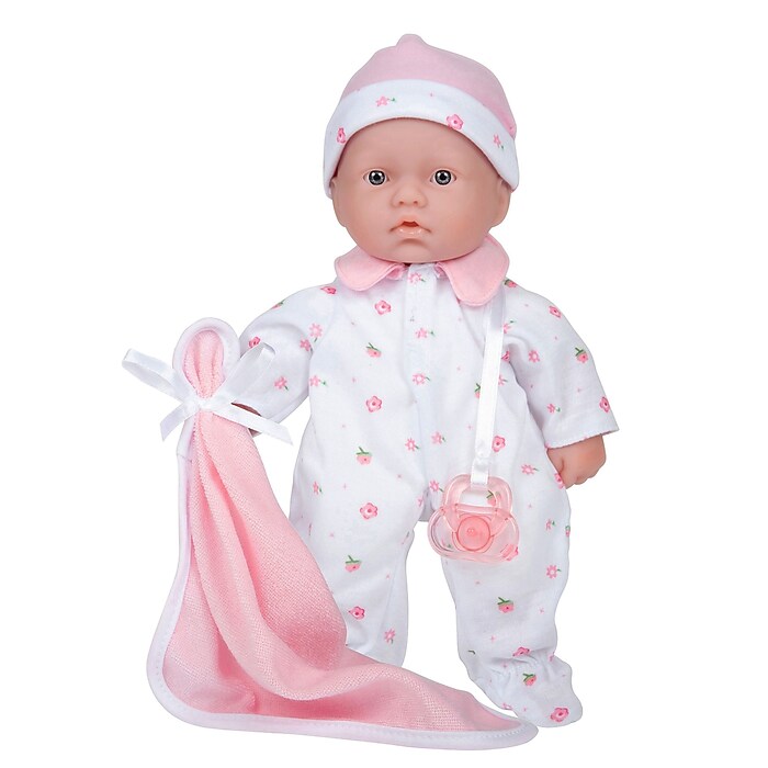 JC Toys La Baby Vinyl and Cloth Soft Caucasian Baby Doll with