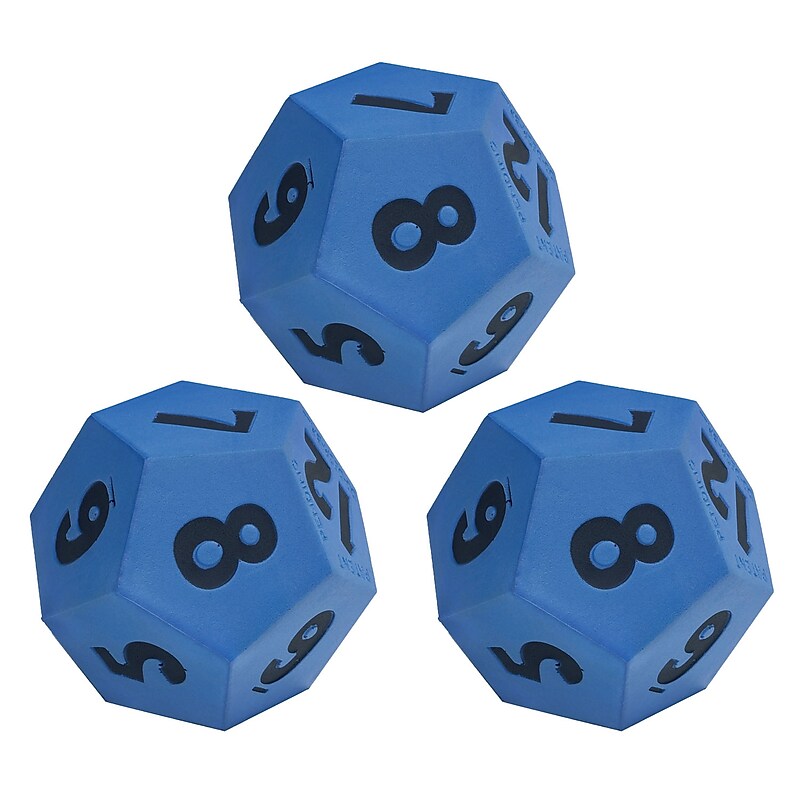 Learning Advantage 12-Sided Die - Demonstration Size - Pack of 3 (CTU7398-3) image 1
