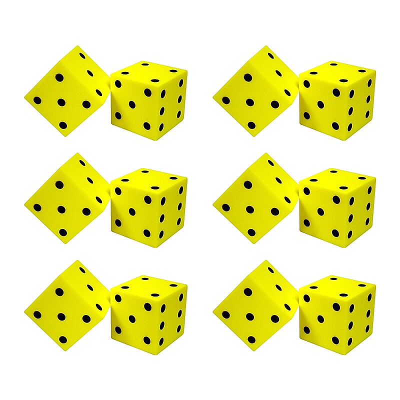 Koplow Games Dot Foam Dice Set, 2/Set, 6 Sets (KOP11694-6) image 1