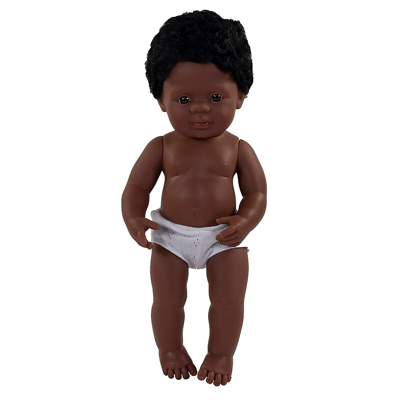 MINILAND Anatomically Correct 15" African-American Baby Boy Doll (MLE31059) image 1