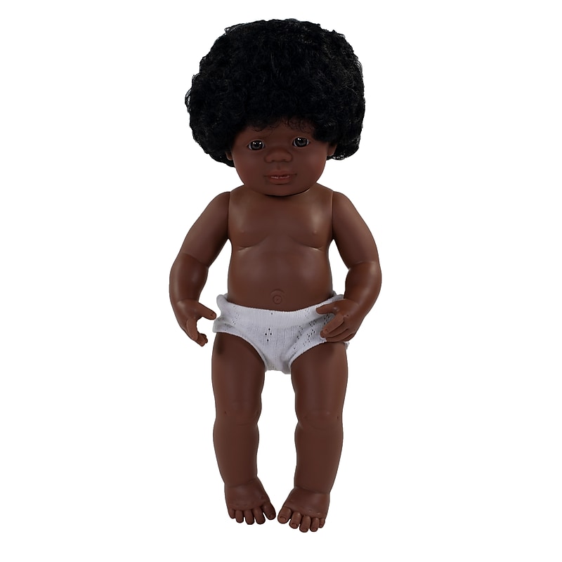 MINILAND Anatomically Correct 15" African-American Baby Girl Doll (MLE31060) image 1