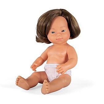 Miniland Anatomically Correct 15" Down Syndrome Caucasian Baby Girl Doll (MLE31088)