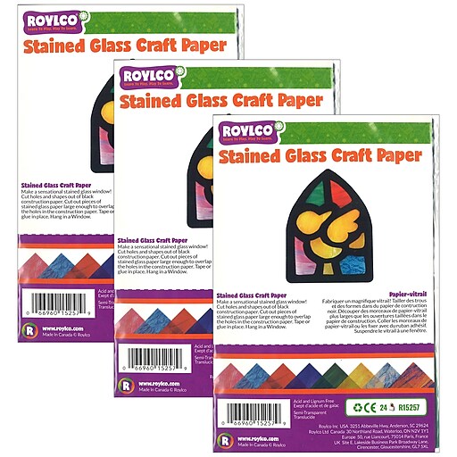 Roylco Stained Glass Paper, 5-1/2