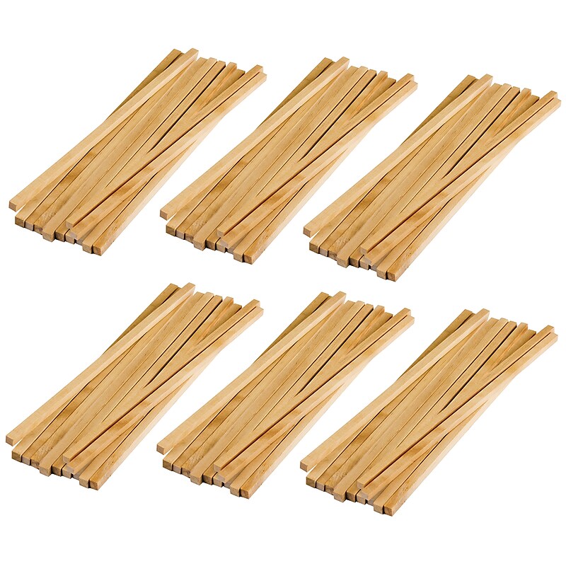 Teacher Created Resources STEM Basics Square Wood Dowels, Natural Wood, 12/Pack, 6 Packs (TCR20928-6) image 1