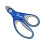 Westcott 8" Stainless Steel Scissors, Pointed Tip, Silver/Blue/Gray (17930)~#|#~sp145100503_sc7