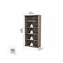 Bush Business Furniture Studio C 73"H 5-Shelf Bookcase with Adjustable Shelves, Modern Hickory Laminated Wood (SCB136MH)~#|#~sp145100524_sc7