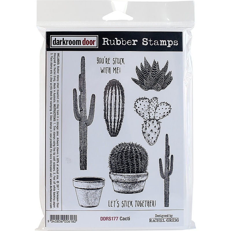 Darkroom Door Cacti Cling Stamps, 7" x 5" (DDRS177) image 1