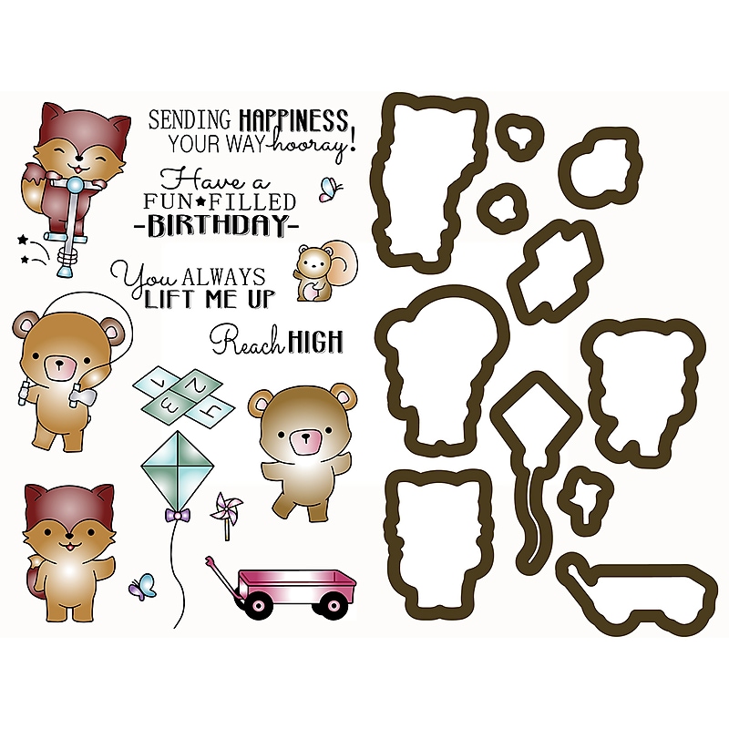 Little Darlings Outdoor Play Stamp & Die Set, Clear (LD3081) image 1