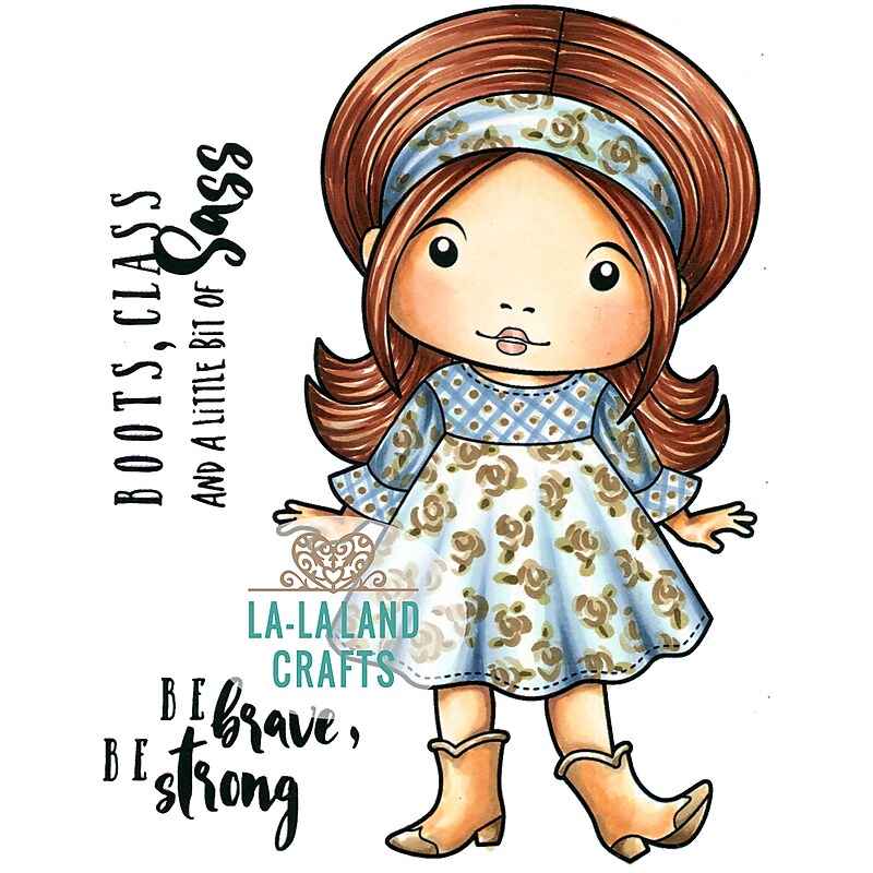 La-La Land Crafts Cowboy Boots Marci Cling Stamps, 4.5" x 3.5" (LA5350) image 1