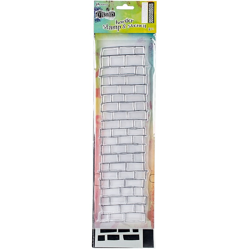 Ranger Brickwork Dyan Reaveley's Dylusions Clear Stamp & Stencil Set, 12" (DYZ54740) image 1