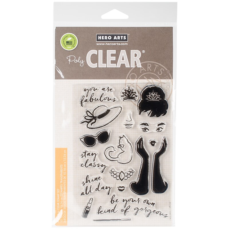 Hero Arts polyCLEAR You Are Fabulous Clear Stamps, 4" x 6", Clear (HA-CM159) image 1