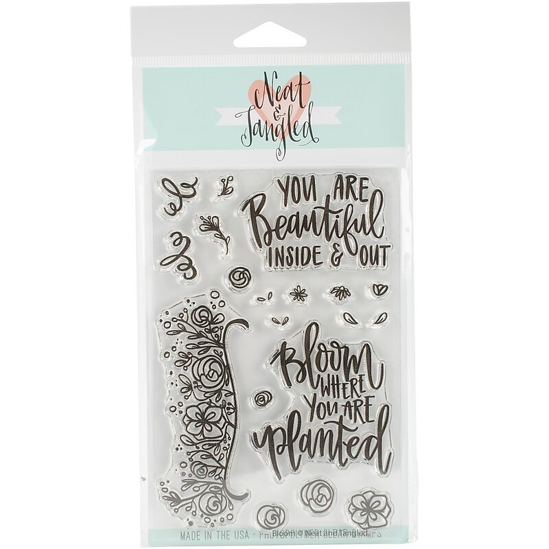 Neat & Tangled Bloom Clear Stamps, 4" x 6", Clear (NAT271) image 1