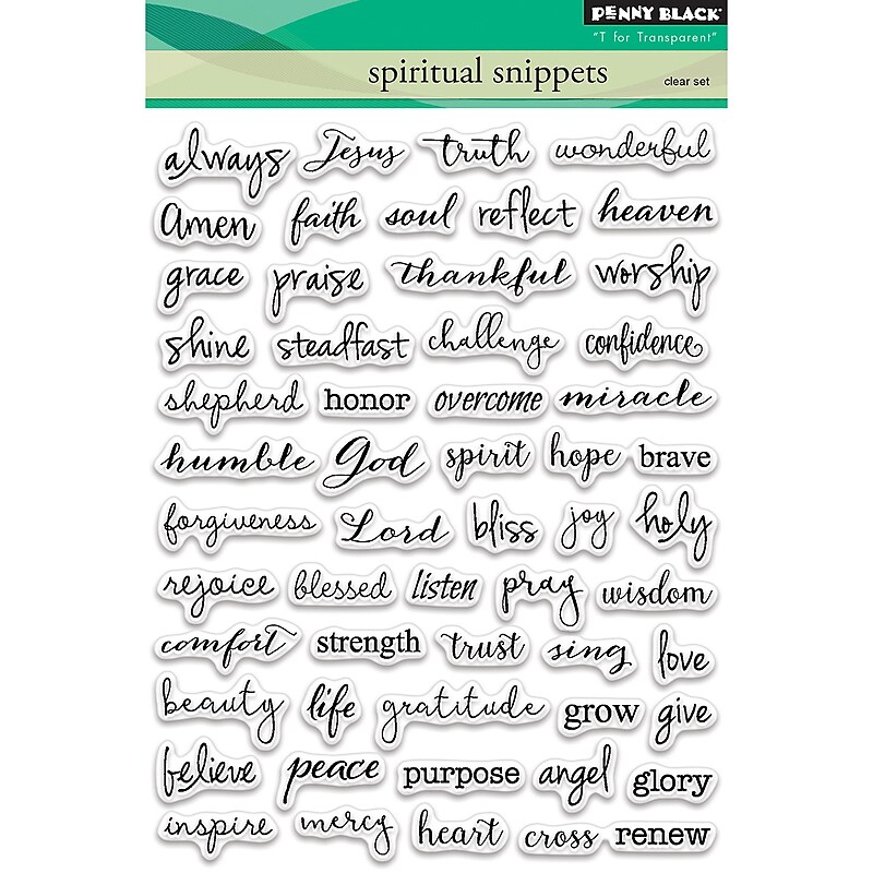 Penny Black Spiritual Snippets Clear Stamps, 5" x 7" (PB30404) image 1