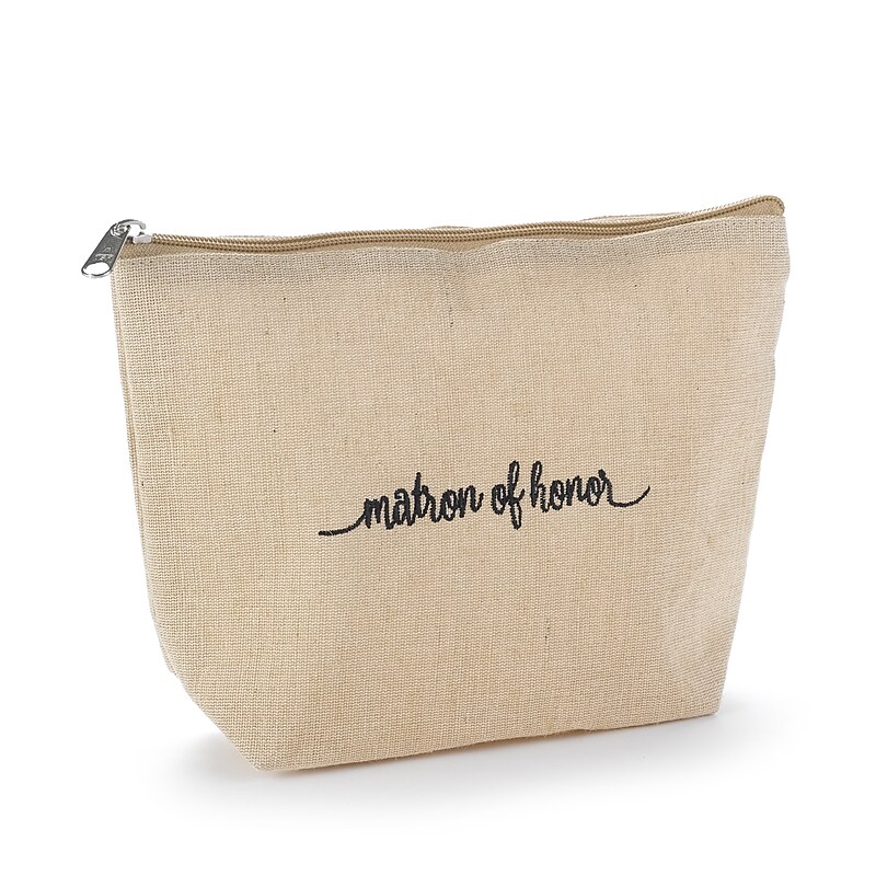 Hortense B. Hewitt Matron of Honor Natural Jute Cosmetic Bag (55157ST) image 1