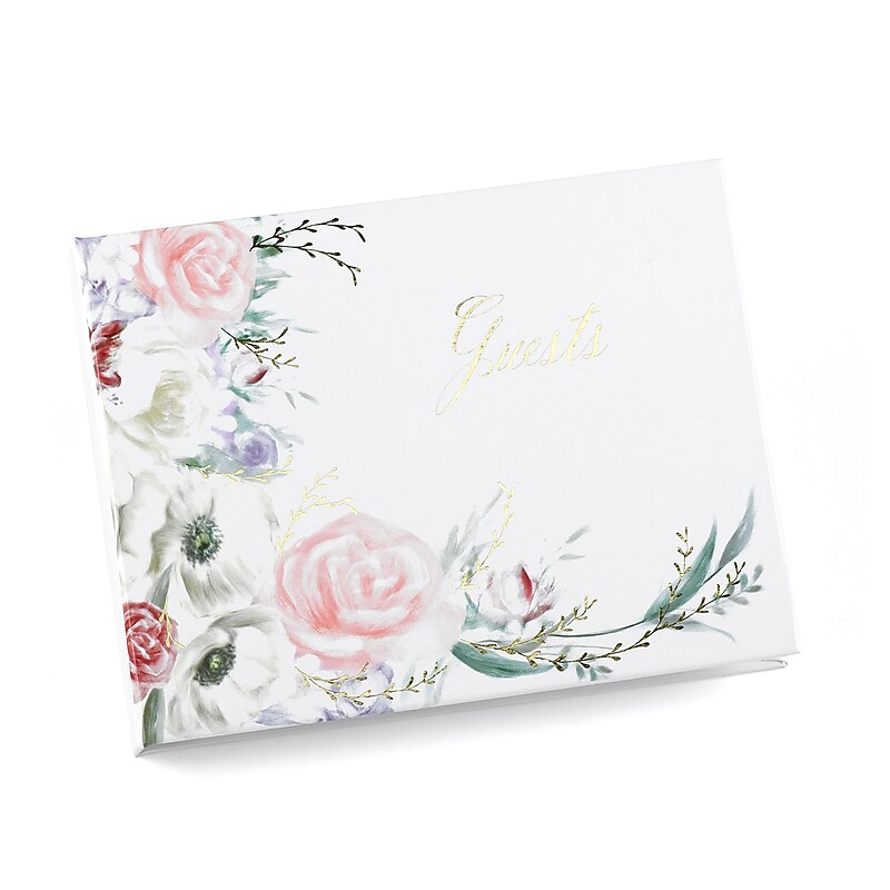 Hortense B. Hewitt Ethereal Floral Guest Book, 7.5" x 5.75", Up To 600 Signatures (55134ST) image 1
