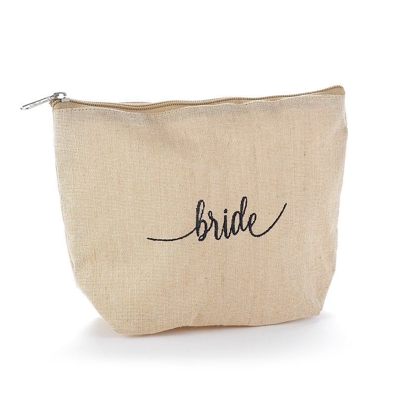 Hortense B. Hewitt Bride Natural Jute Cosmetic Bag (55154ST) image 1