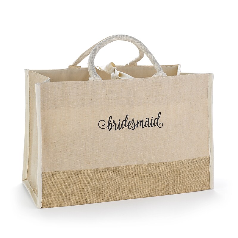 Hortense B. Hewitt Bridesmaid Natural Jute Tote Bag (55171ST) image 1