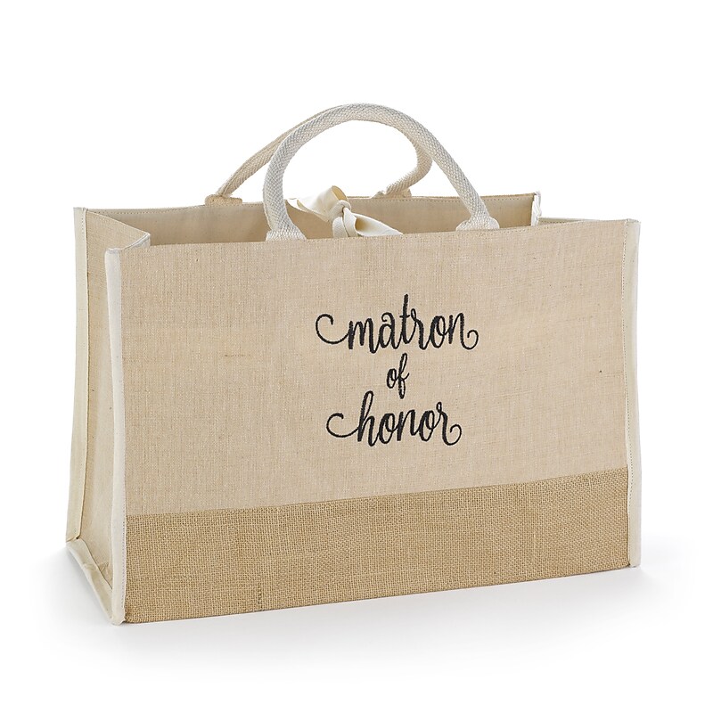 Hortense B. Hewitt Matron of Honor Natural Jute Tote Bag (55173ST) image 1