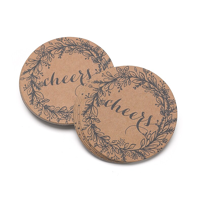 Hortense B. Hewitt Rustic Wreath Coaster, 25 Pack (54865ST) image 1