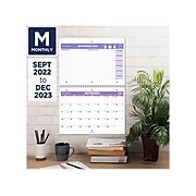 2022-2023 AT-A-GLANCE 8" x 11" Academic Monthly Desk/Wall Calendar, White/Purple/Red (SK16-16-23)