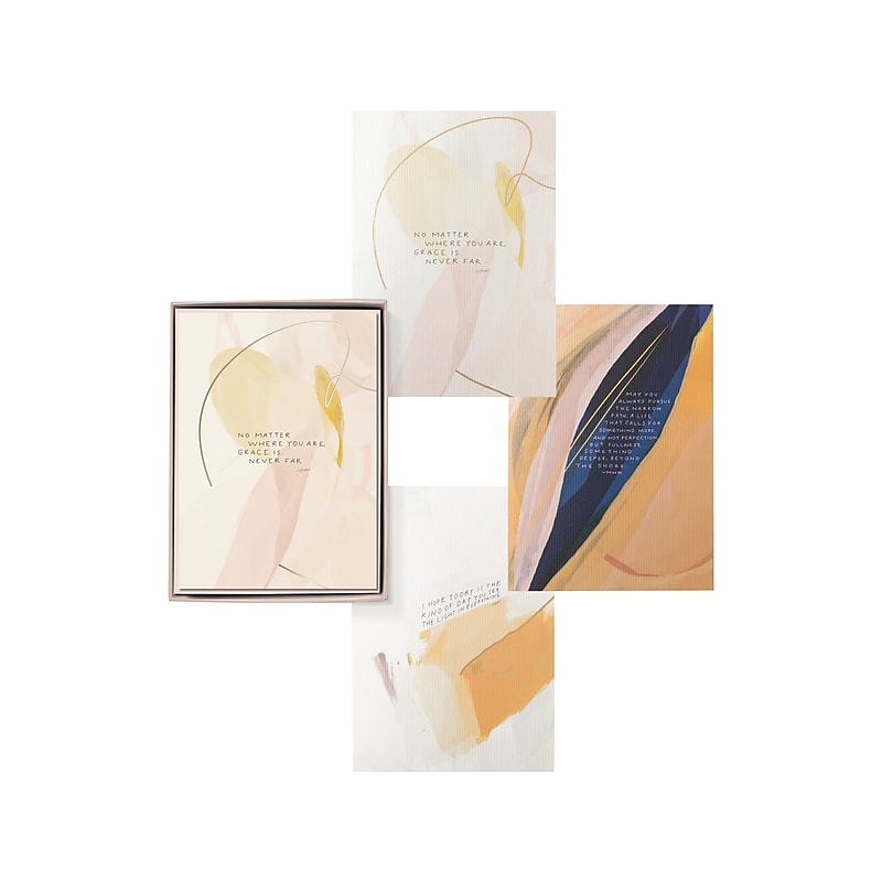 Fringe Morgan Thank You Notecards with Envelopes, 5.75" x 4.13", Multicolor, 12/Pack (921908) image 1
