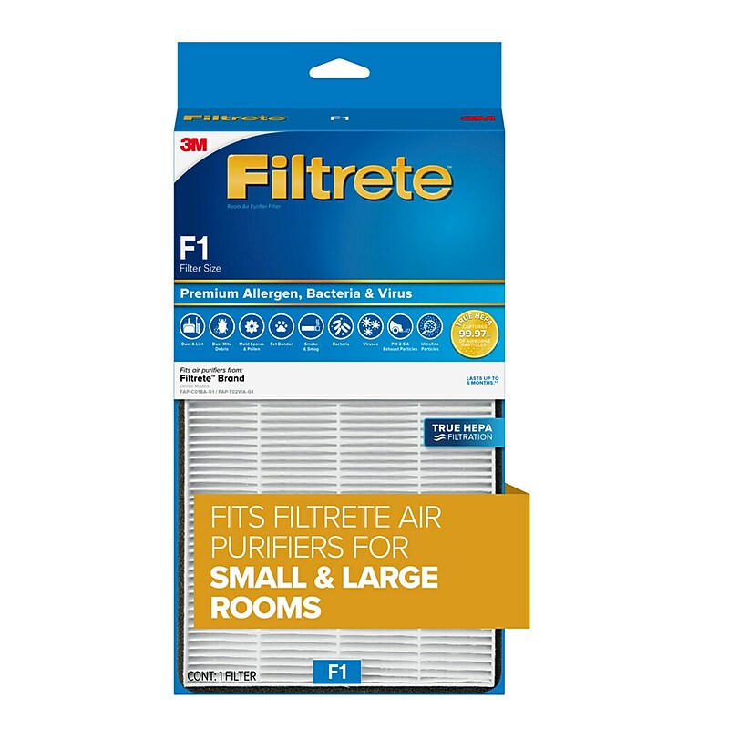 Filtrete True-HEPA RAP Filters True HEPA Air Purifier Filter, 12" x 6.75" x 2" (FAPF-F1N-4) image 1