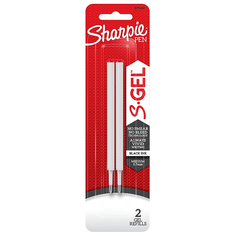 Sharpie S-Gel Gel-Ink Pen Refill, Medium Point, Black Ink, 2/Pack (2096168) image 1