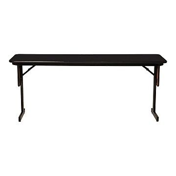 Correll Folding Table, 96" x 18", Black Granite/Black (SP1896TF-07)