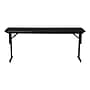 Correll Folding Table, 72" x 24", Black/Walnut (SP2472TF-01)~#|#~sp145952610_sc7