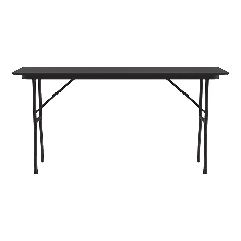 Correll Folding Table, 72" x 18", Black (CF1872TF-07) image 1