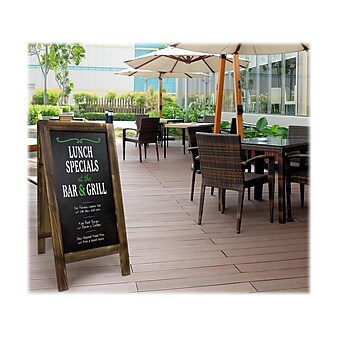 Excello Global Products A-Frame Chalkboard, Rustic, 40" x 22" (GPP-0001)