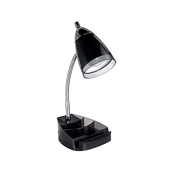 V-Light LED Organizer Desk Lamp, 16" Black/Chrome (SVCA2148104B)
