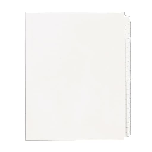 Avery Blank Tab Legal Exhibit Divider Set 11959 White Letter 25-Tab Set