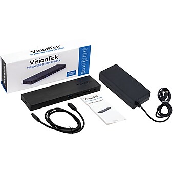 VisionTek VT2500 Triple Display USB-C Docking Station for Laptop (901381)