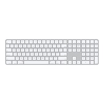 Apple Magic Keyboard with Touch ID and Numeric Keypad Wireless, Silver/White Keys (MK2C3LL/A)