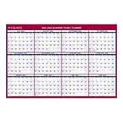 2022-2023 AT-A-GLANCE 48" x 32" Academic Yearly Dry-Erase Wall Calendar, Reversible, White/Red/Blue (PM36AP-28-23)