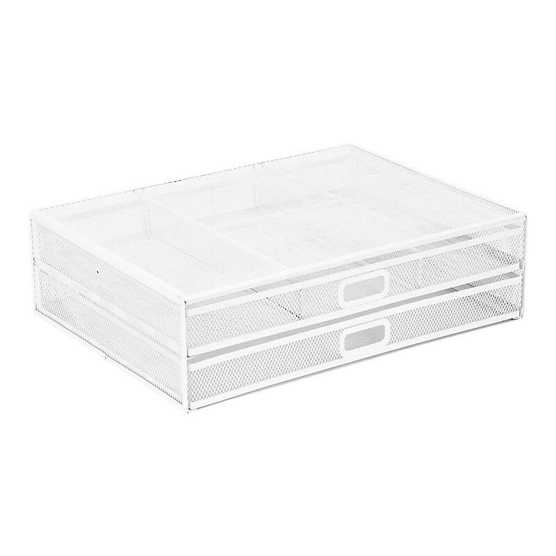 Mount-It! Riser with Storage, Up to 32" Monitor, White (MI-7365W) image 1