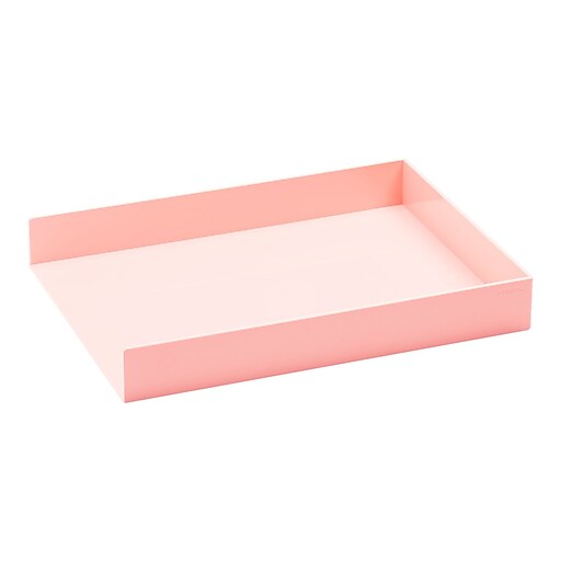 Poppin Stackable Front Loading Letter Tray, Letter Size, Blush (104439