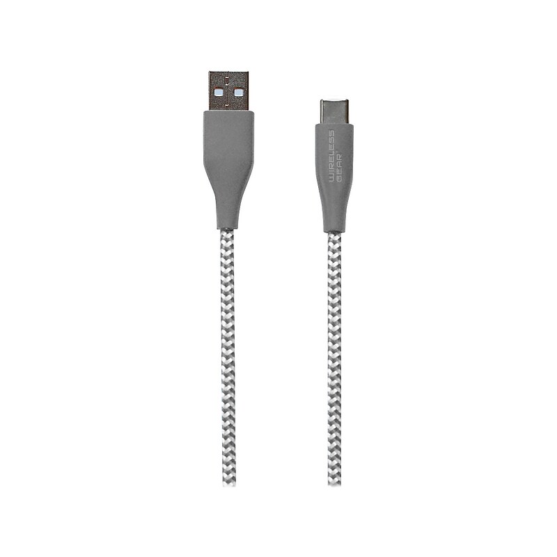 ESI Wireless Gear 6' USB-A to USB-C Cable, Male to Male, White/Gray (BL1779) image 1