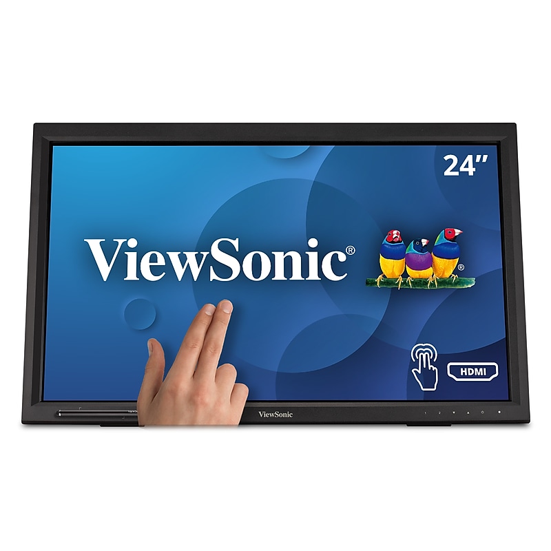 ViewSonic 24" 75Hz LED Touch Monitor, Black (TD2423D) image 1