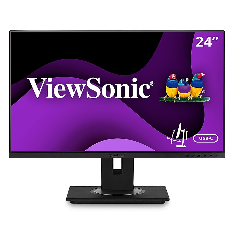 ViewSonic Ergonomic 24" 60Hz LCD Monitor, Black (VG2455) image 1