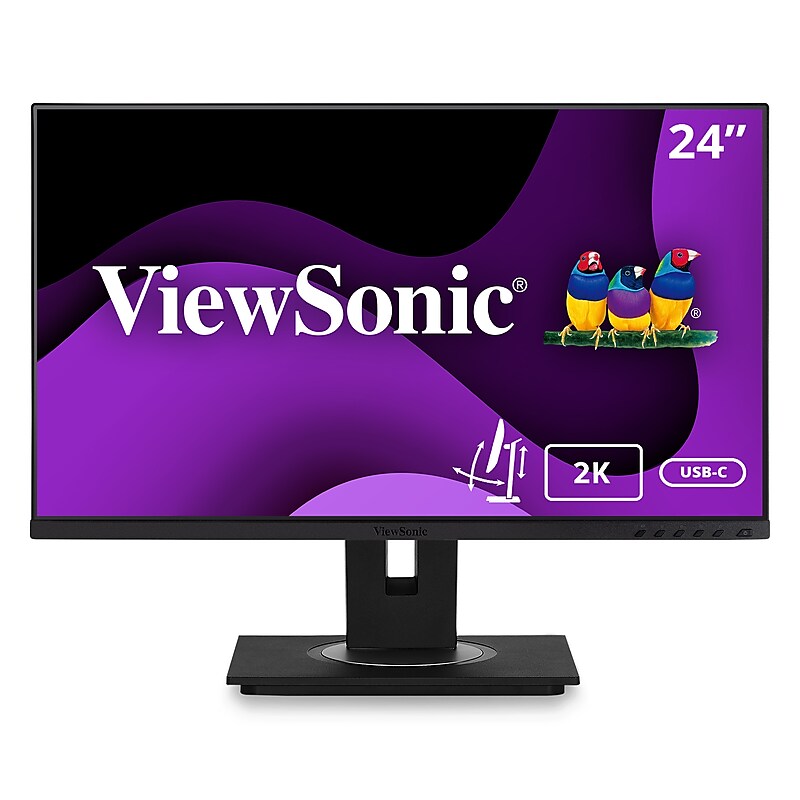 ViewSonic Ergonomic 24" 60Hz LCD Monitor, Black (VG2455-2K) image 1