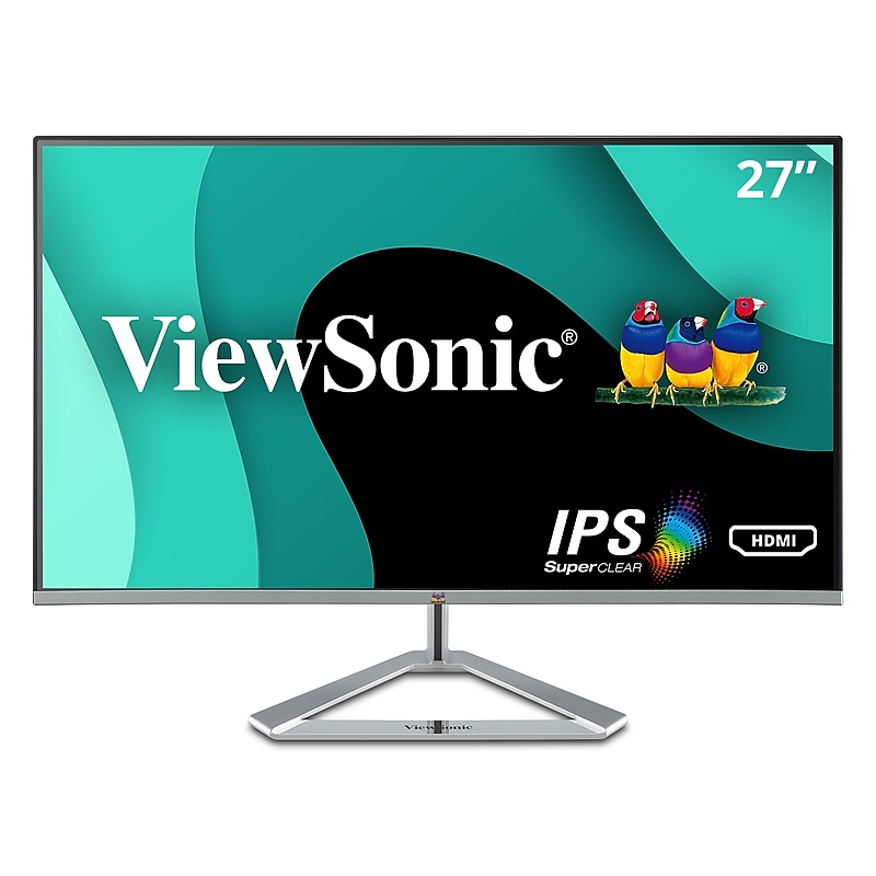 ViewSonic 27" 100Hz LED Monitor, Black/Silver (VX2776-SMHD) image 1