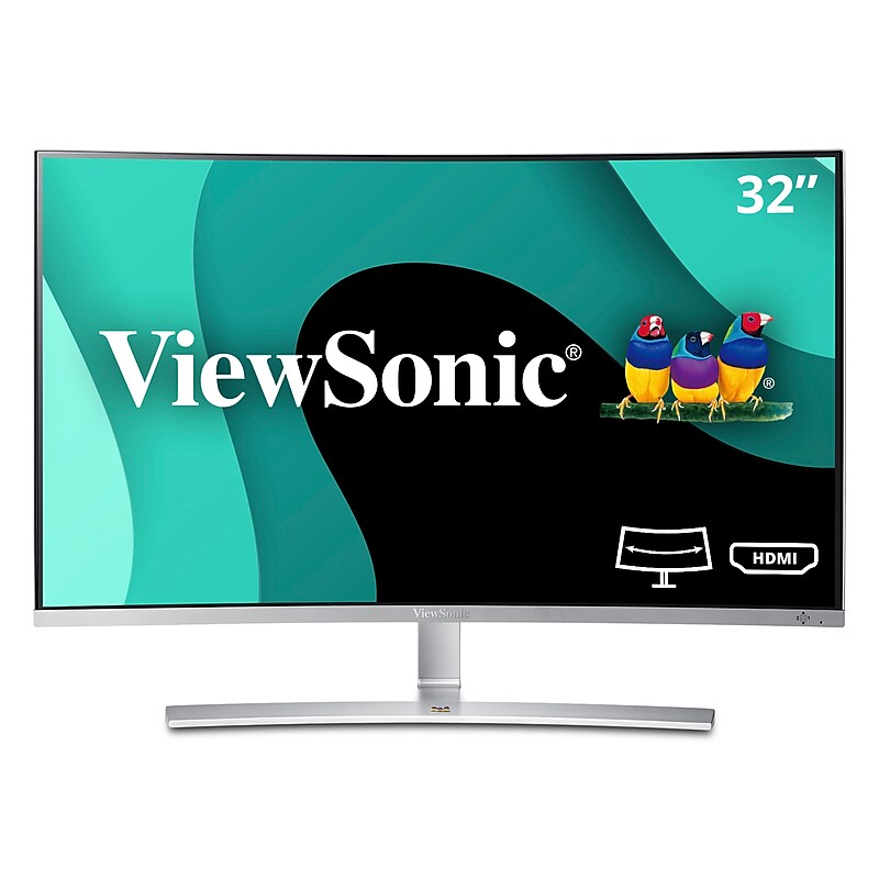 ViewSonic VX3216-SCMH-W 31.5" LED Monitor, Silver image 1