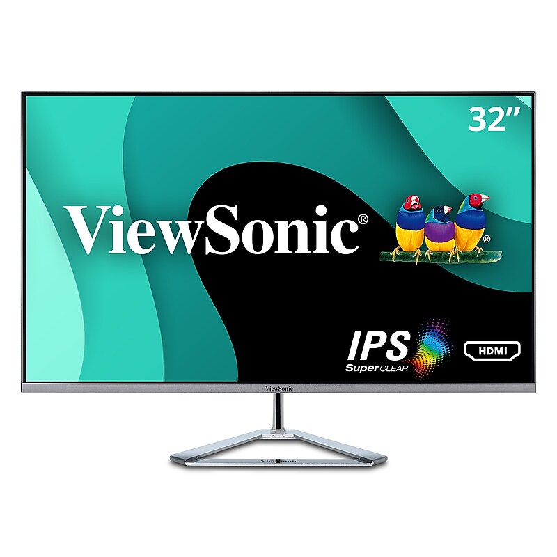 ViewSonic 32" 75Hz LCD Monitor, Silver/Black (VX3276-MHD) image 1