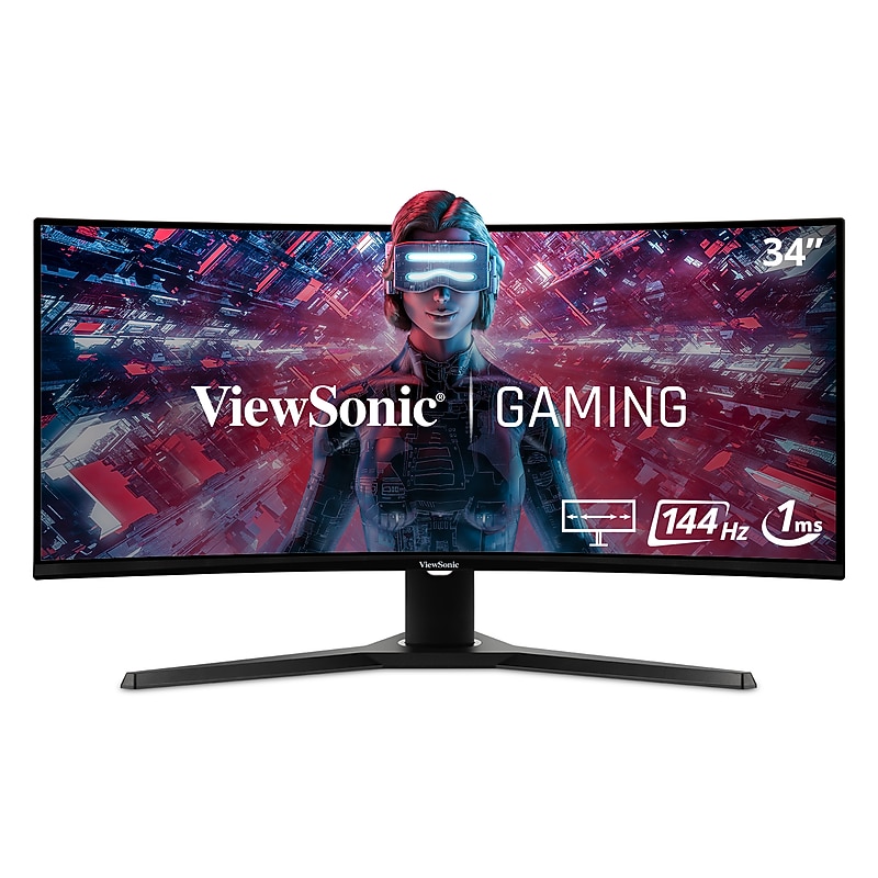 ViewSonic Gaming 34" Curved LED Monitor, Black  (VX3418-2KPC) image 1